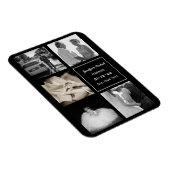 FOTO COLLAGE Wedding Vow Renewal Jahrestag BLK Magnet (Rechte Seite)