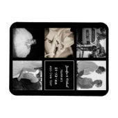 FOTO COLLAGE Wedding Vow Renewal Jahrestag BLK Magnet (Horizontal)