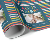 Foto Collage Weihnachten Regenbogen bunt hell Geschenkpapier (Rolleneckpunkt)