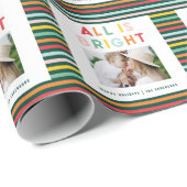 Foto Collage Weihnachten Regenbogen bunt hell ho Geschenkpapier (Rolleneckpunkt)