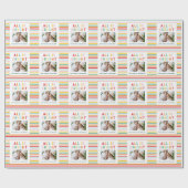 Foto Collage Weihnachten Regenbogen bunt hell ho Geschenkpapier (Flach)