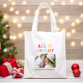 Foto Collage Weihnachten Regenbogen bunt hell ho Tragetasche