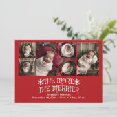 Foto Collage Weihnachts-Geburtserklärung Feiertagskarte (Stehend Vorderseite)