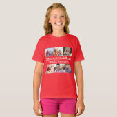 Foto Collage Weihnachtsfamilien Wiedersehen Girls T-Shirt (Vorne ganz)