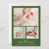 Foto Collage Weihnachtsgeburt Ankündigung (Rückseite)