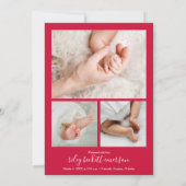 Foto Collage Weihnachtsgeburt Ankündigung (Rückseite)