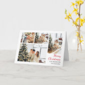 Foto Collage Weihnachtskarte Karte (Gelbe Blume)