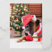 FOTO Collage Weihnachtskarte REAL GOLD FOIL Folieneinladung (Rückseite)