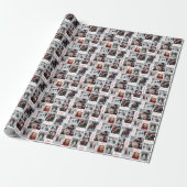 Foto Collage Weihnachtswrapping Paper Geschenkpapier (Ungerollt)