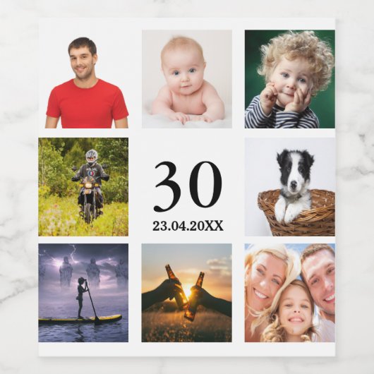 Foto-Collage Weinetikett (Einzelnes Label)