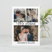 Foto Collage Wir haben Hochzeitsankündigung Einladung (Stehend Vorderseite)