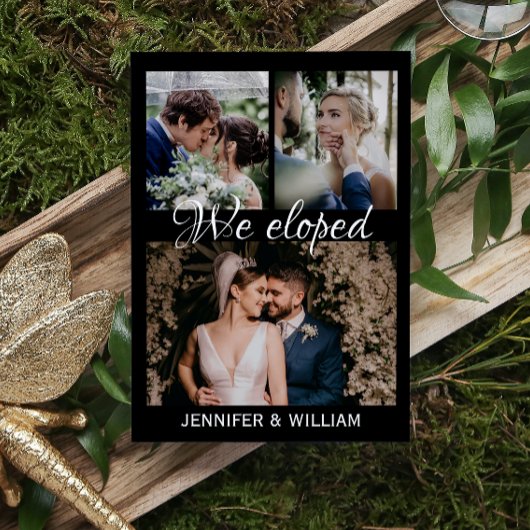 Foto Collage Wir haben Hochzeitsankündigung Einladung