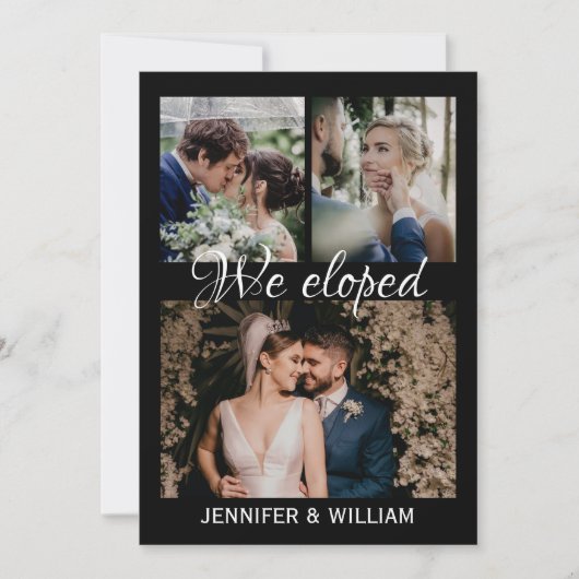 Foto Collage Wir haben Hochzeitsankündigung Einladung (Vorderseite)