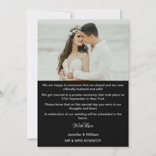 Foto Collage Wir haben Hochzeitsankündigung Einladung (Rückseite)