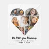 Foto Collage Wir Liebe Sie Mami Fleecedecke (Vorderseite)