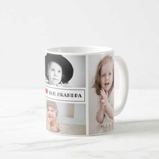 Foto Collage Wir Liebe Sie Opa Kaffeetasse (VorderseiteRechts)