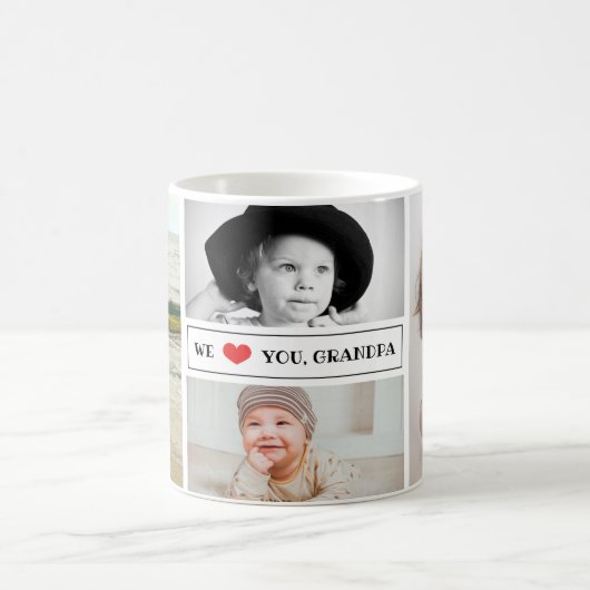 Foto Collage Wir Liebe Sie Opa Kaffeetasse (Mittel)
