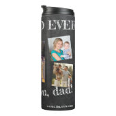 Foto Collage wir Liebe Sie Vater Vatertag Thermosbecher (Nach rechts gedreht)