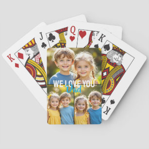 Foto-Collage "Wir lieben dich, Papa" Spielkarten