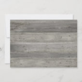 Foto Collage Wood Neutral Geburtserklärung Einladung (Rückseite)