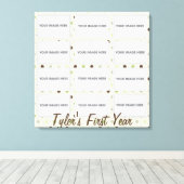 Foto Collage Wrapped Canvas, das erste Jahr des Ba Leinwanddruck (Insitu (Holzboden))