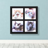 Foto Collage Wrapped Canvas Leinwanddruck (Insitu (Holzboden))