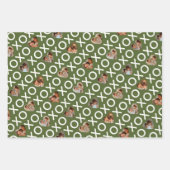 Foto Collage XOXO Red Green Gold Geschenkpapier Set (Vorderseite 3)