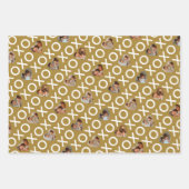 Foto Collage XOXO Red Green Gold Geschenkpapier Set (Vorderseite 2)