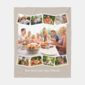 Foto Collage Zigzag Foto neutraler Spielraum Strip Fleecedecke (Vorderseite)