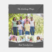 Foto Collage Zigzag Foto Strip Beste Familie je Fleecedecke (Vorderseite)