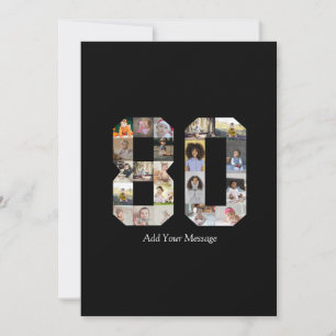 Foto-Collage zum 80. Jubiläum Feiertagskarte