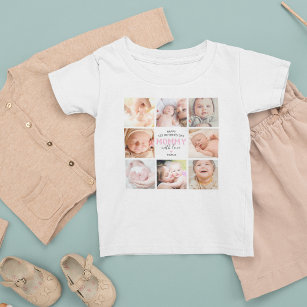 Foto Collage zum ersten Muttertag Baby T-shirt