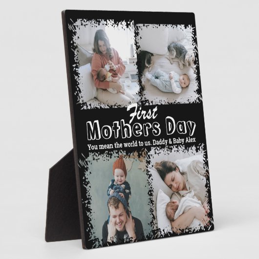 Foto Collage zum ersten Muttertag Fotoplatte (Seite)