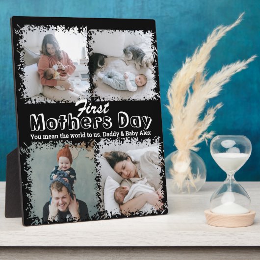 Foto Collage zum ersten Muttertag Fotoplatte (Seite)
