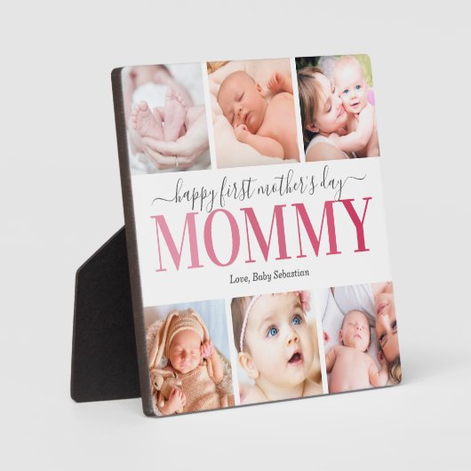 Foto Collage zum ersten Muttertag Fotoplatte (Vorderseite)