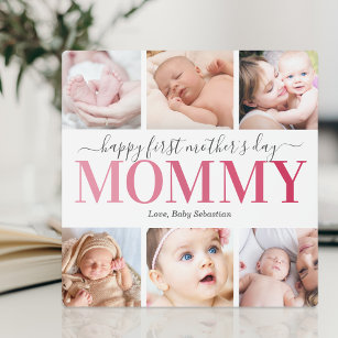 Foto Collage zum ersten Muttertag Fotoplatte