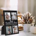 Foto Collage zum ersten Muttertag Fotoplatte<br><div class="desc">Erste Muttertag Foto Collage für junge Mütter von Mann und Kind. Fügen Sie 4 Ihrer Lieblings-Fotos passen sich an und Ausleger. Machen Sie dieses elegante Foto Collage Sake für Ihre Ehefrau, die eine junge Mutter ist. Lass ihr am ersten Muttertag ein besonderes Gefühl. Die Vorlage ist bearbeitbar und Sie können...</div>