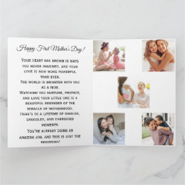 Foto Collage zum ersten Muttertag süße Worte Karte