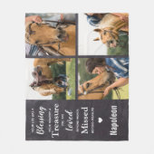 Foto-Collage zur Erinnerung an Pferde Fleecedecke (Vorderseite)