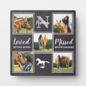 Foto-Collage zur Erinnerung an Pferde Fotoplatte (Vorderseite)