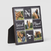 Foto-Collage zur Erinnerung an Pferde Fotoplatte (Vorderseite)