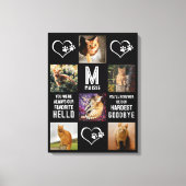 Foto-Collage zur Katzen-Erinnerung Leinwanddruck (Vorderseite)