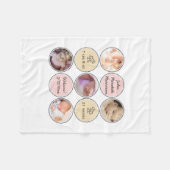 Foto-Collagen-Baby-Mädchen-Name, Geburtsnotfall Fleecedecke (Vorderseite (Horizontal))