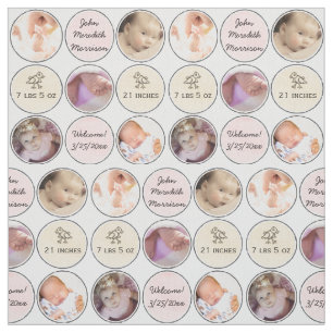 Foto-Collagen-Baby-Mädchen-Name, Geburtsnotfall Stoff