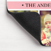 Foto-Collagen-Gewohnheit des Pastellrosa-6 Mousepad (Ecke)