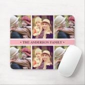 Foto-Collagen-Gewohnheit des Pastellrosa-6 Mousepad (Mit Mouse)