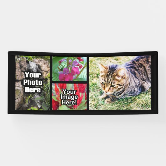 Foto-Collagen-horizontales Bild der Gewohnheits-4 Banner (Horizontal)