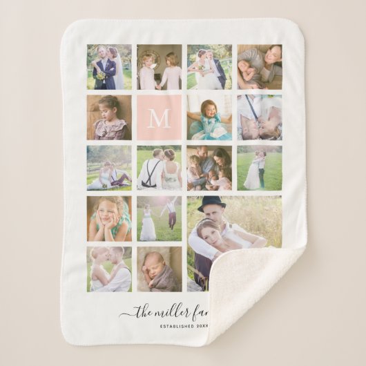 Foto-Collagen-Monogramm-Namen-Kalligraphie des Sherpadecke (Vorderseite)