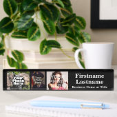 Foto-Collagen-Namen-Acrylschreibtisch-Block der Namensplakette