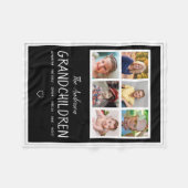 Foto-Collagen-personalisiertes Schwarzes der Fleecedecke (Vorderseite (Horizontal))